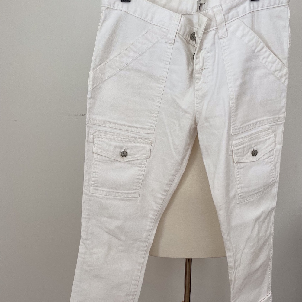 Joie White Cargo Jeans Size 29